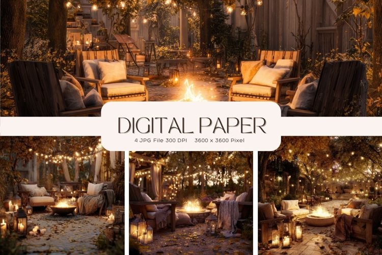 Fall Autumn Background Wallpaper Pattern Cozy Digital Paper