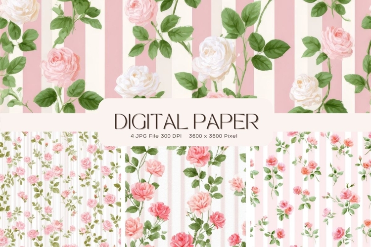 Cottagecore Flower Background Vintage Wallpaper Pattern_19