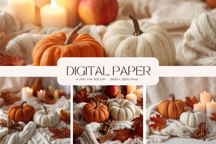 Fall Autumn Background Wallpaper Pattern Cozy Digital Paper