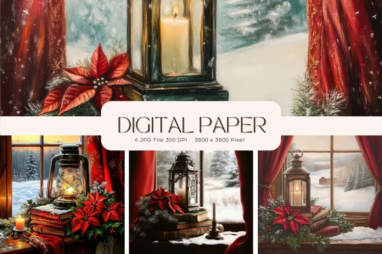 Christmas Window Background Winter Snow Wallpaper Backdrop