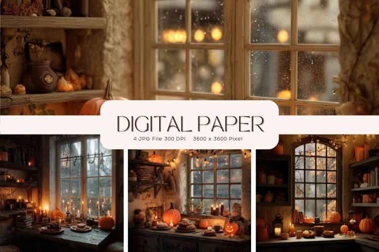 Fall Autumn Background Wallpaper Pattern Cozy Digital Paper