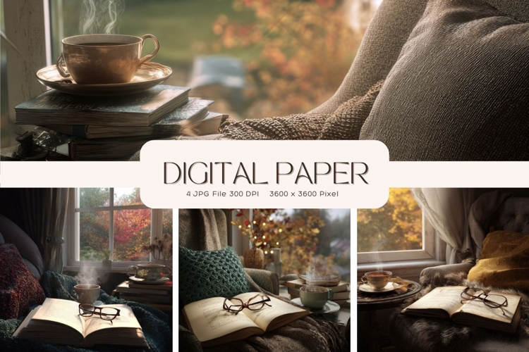 Fall Autumn Background Wallpaper Pattern Cozy Digital Paper