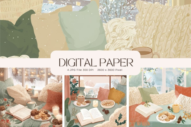 Fall Autumn Background Wallpaper Pattern Cozy Digital Paper