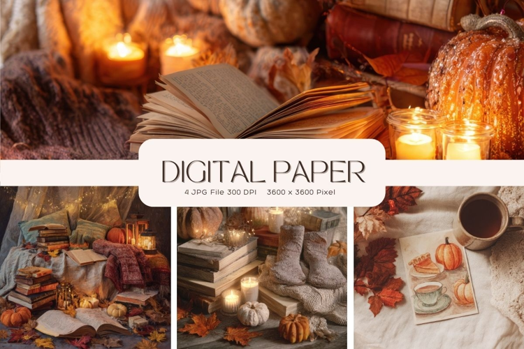 Fall Autumn Background Wallpaper Pattern Cozy Digital Paper