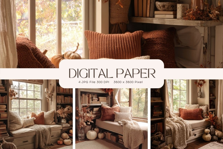 Fall Autumn Background Wallpaper Pattern Cozy Digital Paper