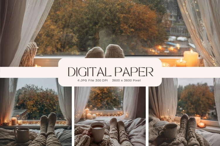 Fall Autumn Background Wallpaper Pattern Cozy Digital Paper
