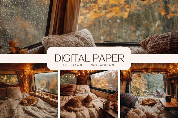 Fall Autumn Background Wallpaper Pattern Cozy Digital Paper