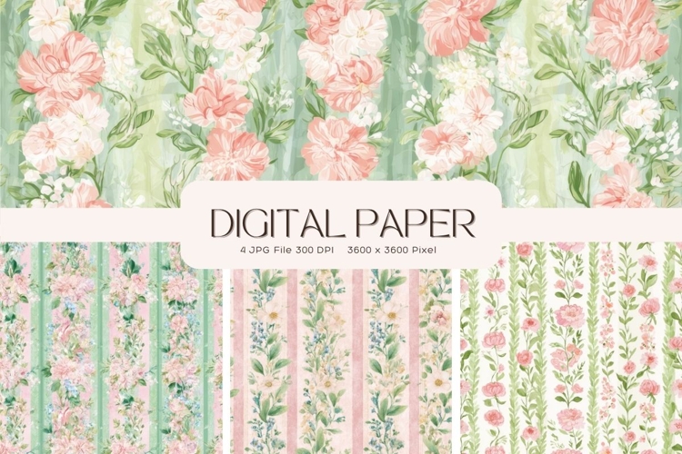 Cottagecore Flower Background Vintage Wallpaper Pattern_31