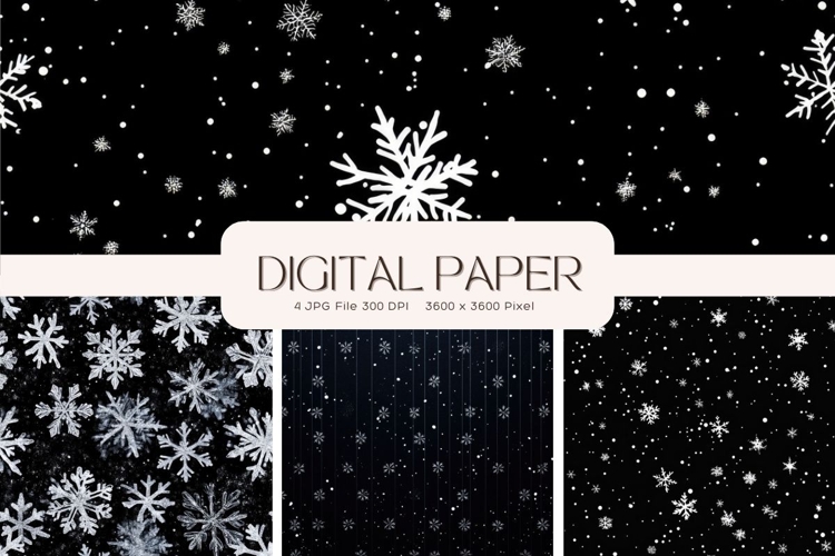 Snowflake Bokeh Sparkle Christmas Background Backdrop_11