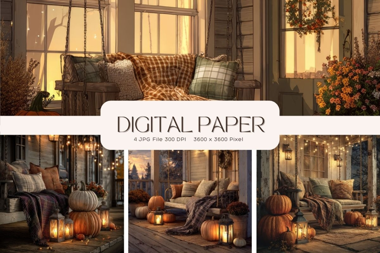 Fall Autumn Background Wallpaper Pattern Cozy Digital Paper