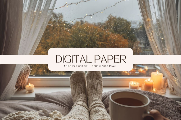 Fall Autumn Background Wallpaper Pattern Cozy Digital Paper