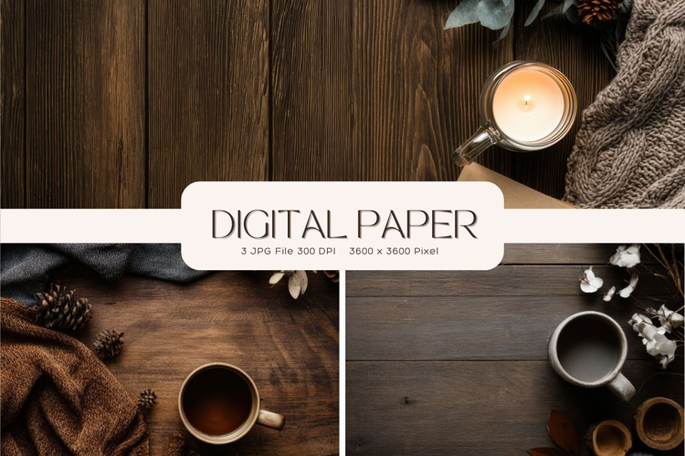 Fall Autumn Background Wallpaper Pattern Cozy Digital Paper