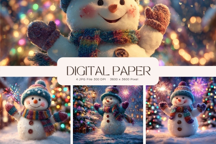 Snowman Background Christmas Winter Snow Wallpaper_3