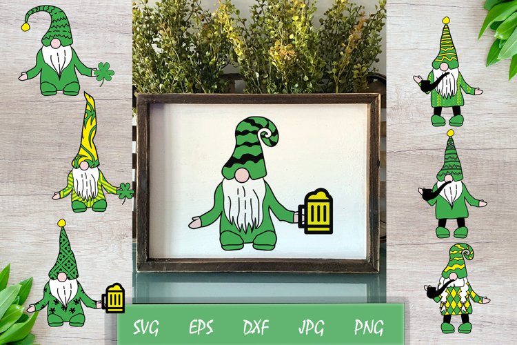 Cute St Patrick Gnomes SVG Bundle