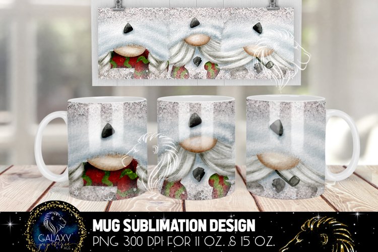 Christmas Snowman Gnome Mug Sublimation | Gnomes Mug Design example image 1