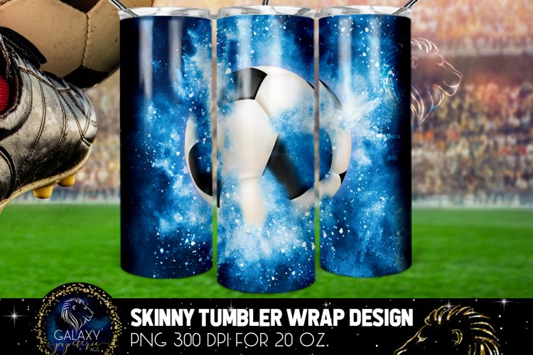 Powder Explotion Soccer Ball Tumbler Sublimation Design example image 1