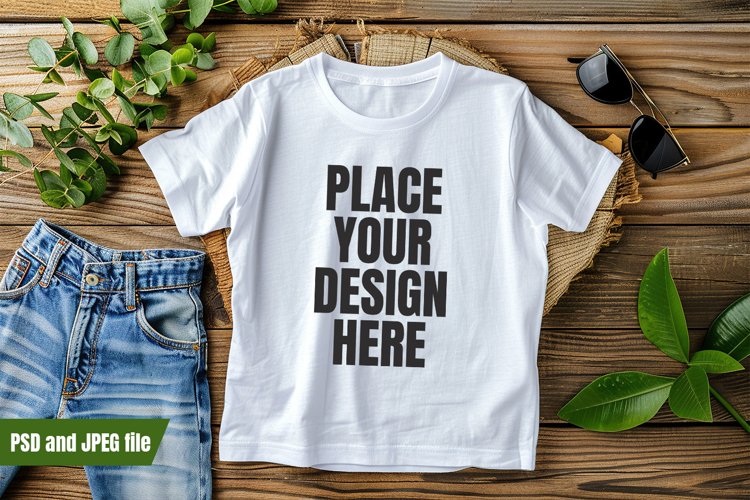 White Tshirt Mockup Image 22