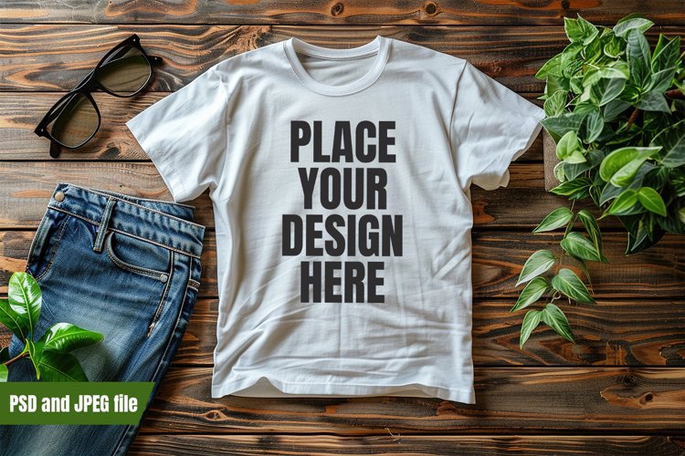 White Tshirt Mockup Image 20