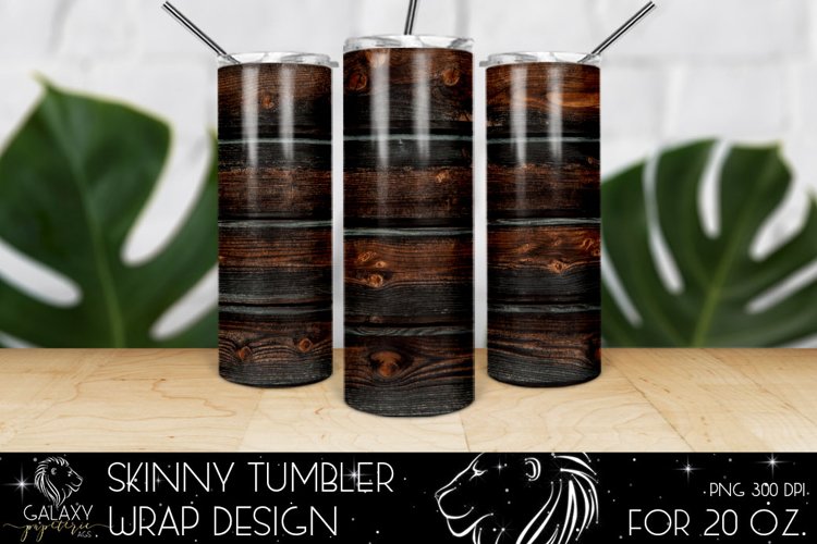 Wood 20 Oz. Skinny Tumbler Wrap Sublimation Design