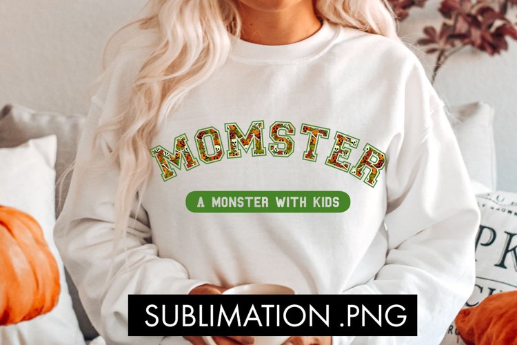 Momster A Monster With Kids PNG Sublimation