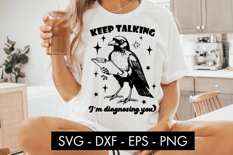 Funny Crow Animal SVG PNG Sublimation