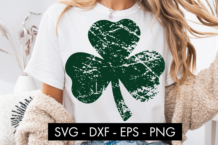 Distressed Clover SVG St. Patrick’s Day