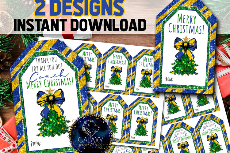 Volleyball Christmas Favor Tag, Coach and Team Appreciation