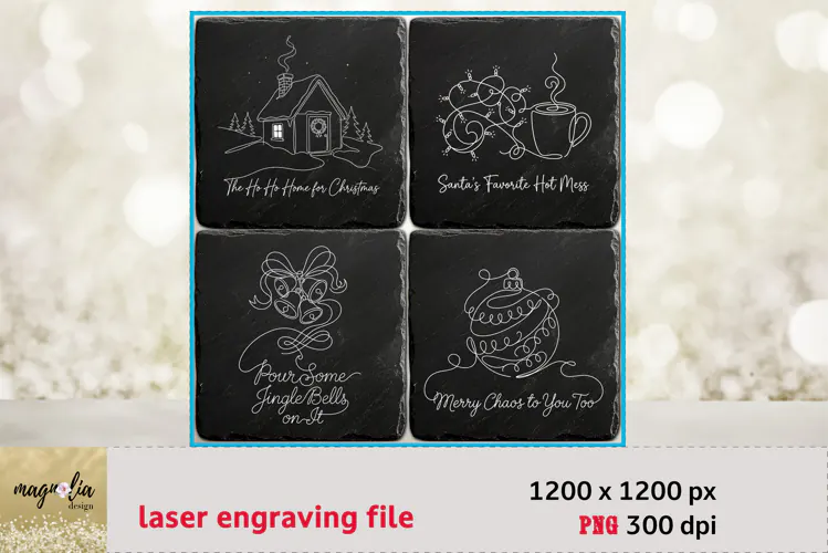 Holiday Chaos PNG | Funny Christmas Laser Engraving Files