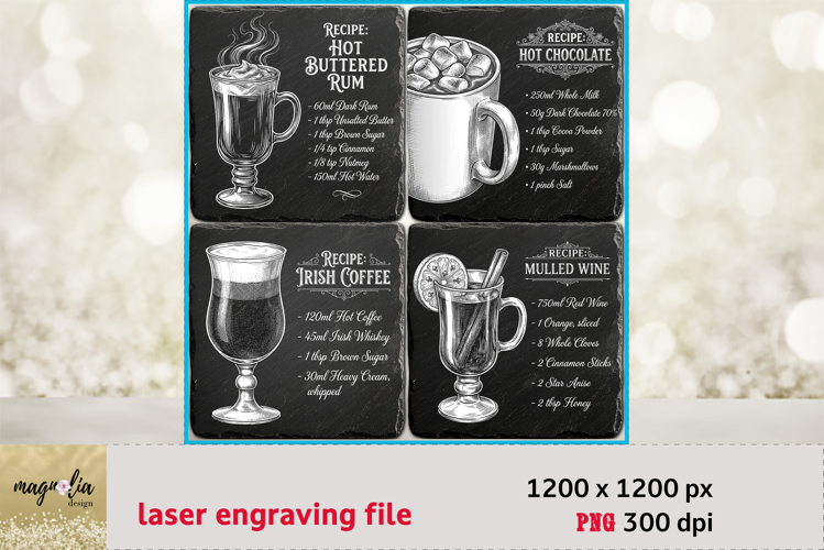 Cozy Winter Drinks PNG | Fireside Christmas Recipe Laser