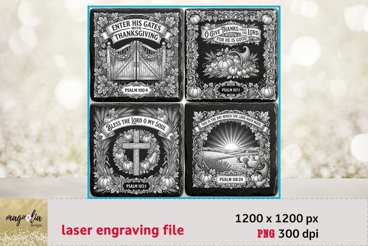 Farmhouse Thanksgiving PNG | Rustic Laser Engraving example image 1
