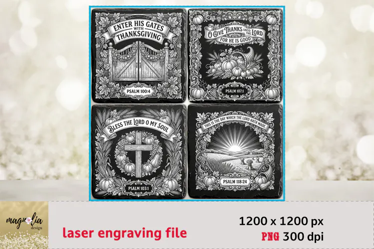 Farmhouse Thanksgiving PNG | Rustic Laser Engraving