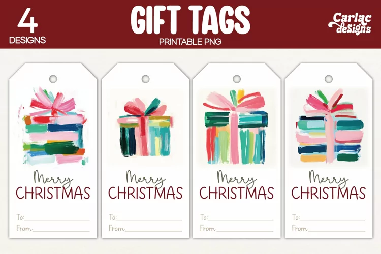 Christmas Gift Tags, Merry Christmas Printable Tags
