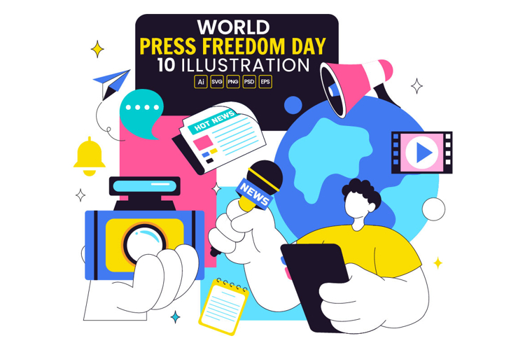 10 World Press Freedom Day Illustration