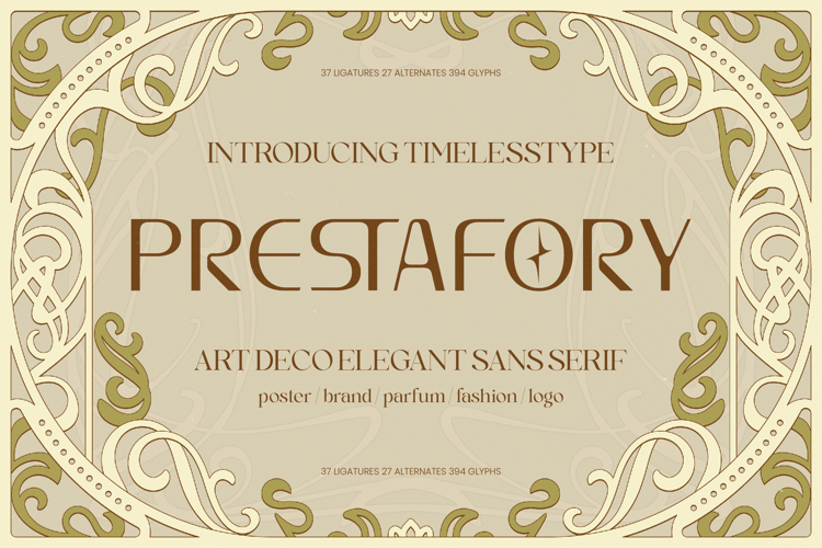 Prestafory - Art Deco Elegant Sans Serif