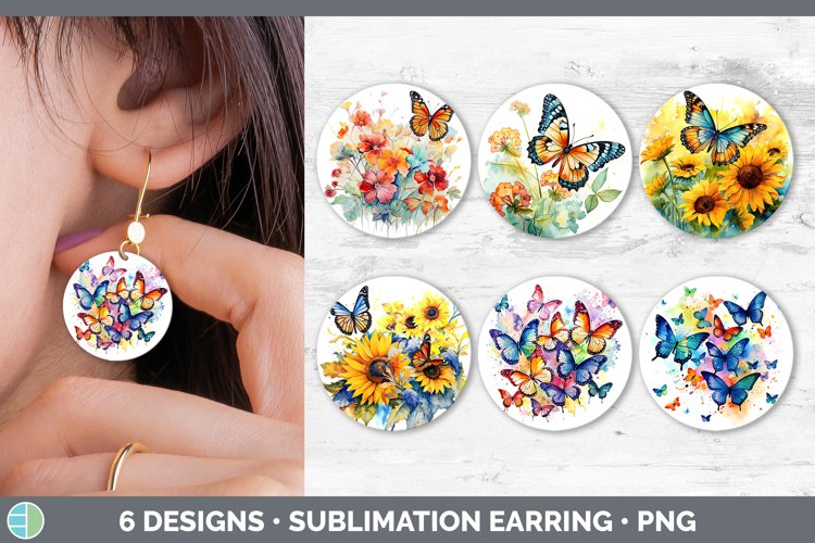 Pretty Butterflies Round Earrings | Bundle Earrings Designs