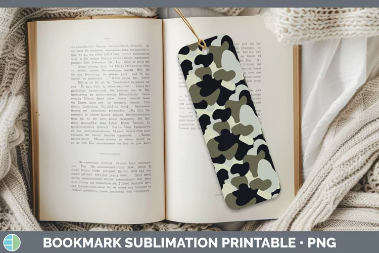 Pretty Camo Bookmark Sublimation Printable Designs