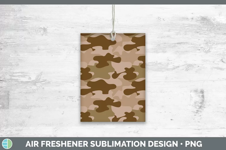 Pretty Camo Brown Air Freshener Sublimation Car Freshener De
