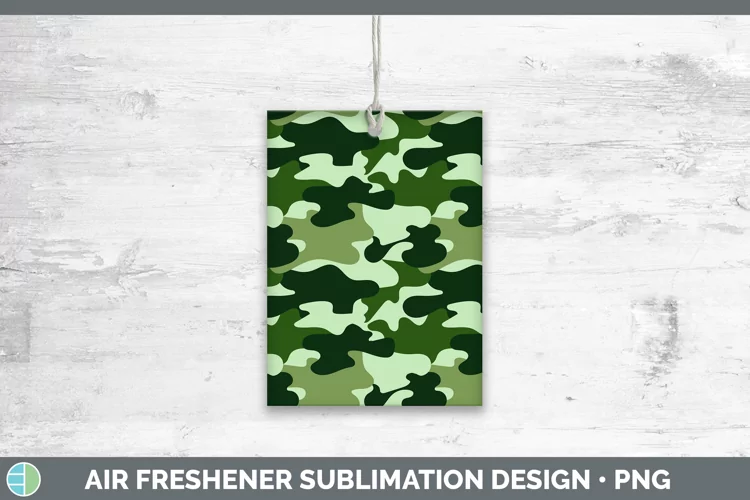 Pretty Camo Green Air Freshener Sublimation Car Freshener De