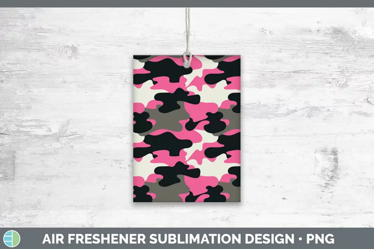 Pretty Camo Pink Air Freshener Sublimation Car Freshener Des