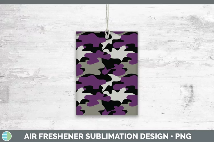 Pretty Camo Purple Air Freshener Sublimation Car Freshener D