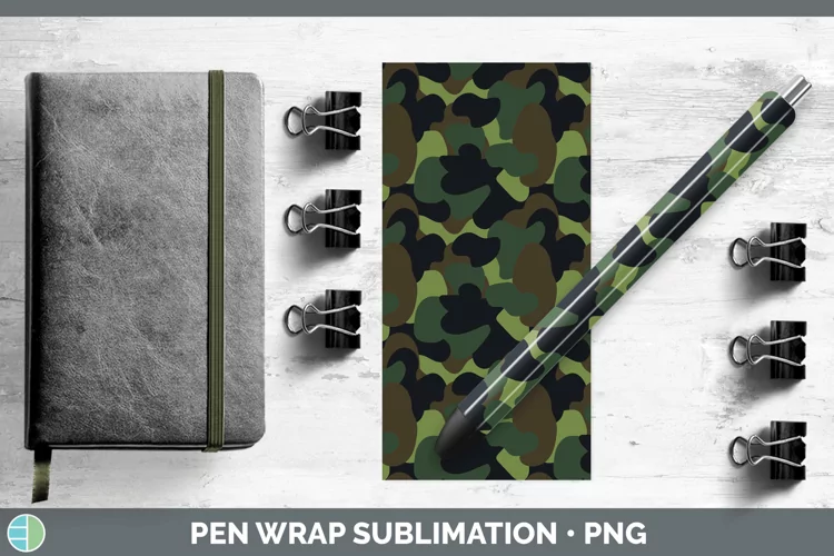 Pretty Camouflage Pen Wrap Sublimation Epoxy Pen Designs