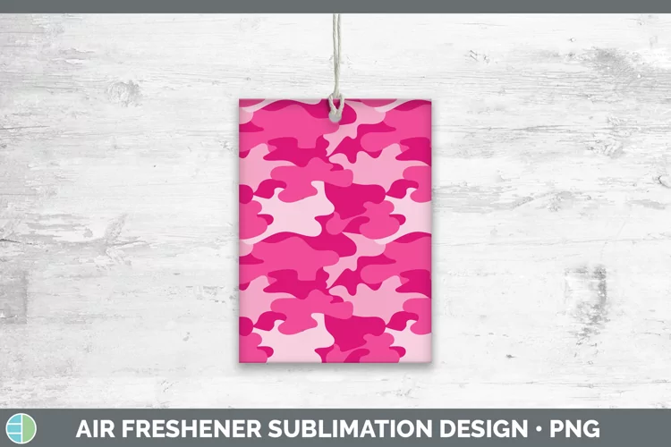 Pretty Camouflage Pink Air Freshener Sublimation Car Freshen