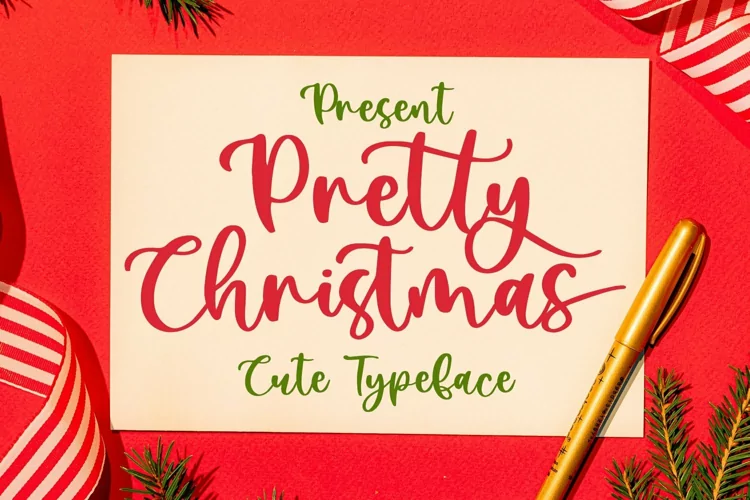 Web Font Pretty Christmas - Beauty Christmas Font
