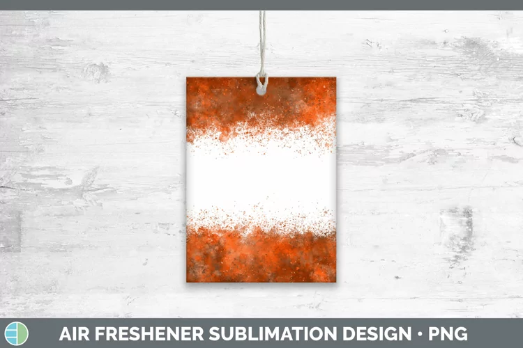 Pretty Color Splash Orange Air Freshener Sublimation Car Fre