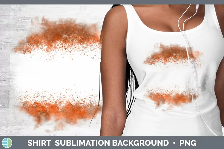 Pretty Color Splash Orange Shirt Sublimation Sublimation Bac