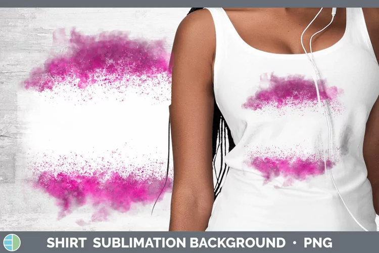 Pretty Color Splash Pink Shirt Sublimation Sublimation Backg