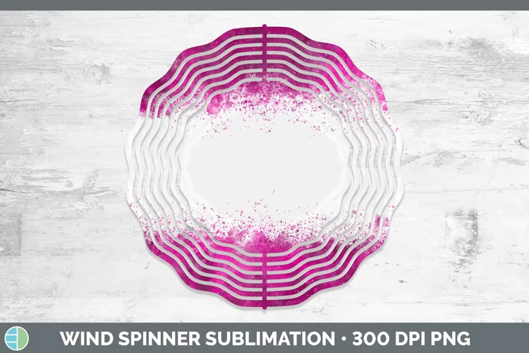Pretty Color Splash Pink Wind Spinner Sublimation Spinner De