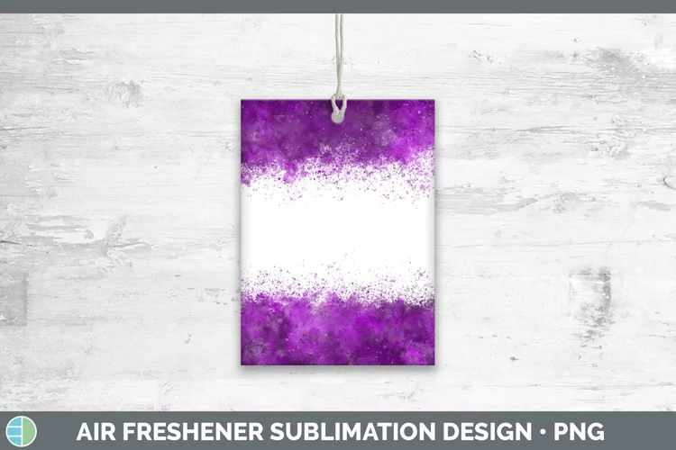 Pretty Color Splash Purple Air Freshener Sublimation Car Fre