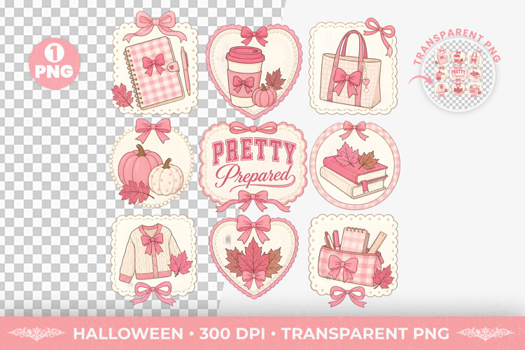 pretty prepared, books coffee png, fall sublimation, student png, book lover png, coffee lover png, study season, autumn books, reading design, fall shirt png