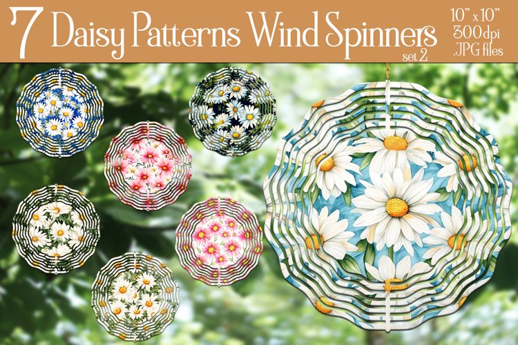 Daisy Wind Spinner | Sublimation Daisy Flowers Wind Spinners